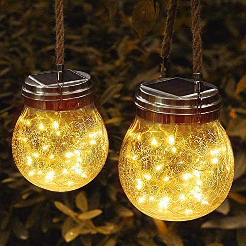 JSOT Lanterne da Esterno, 30 LED Lampade Solari a Luci Esterno Luci...
