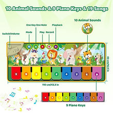 Carica l'immagine nel visualizzatore di Gallery, Tappetino Musicale per Bambini,Tappetino per Pianoforte,Tappetino da Ballo per Bambini con10 animali,Tappetino Musicale per Bambini,Regali Compleanno per Ragazzi Ragazze 1 2 3 4 5 6 Regalo Natale