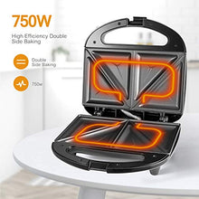 Carica l&#39;immagine nel visualizzatore di Gallery, Tostiera Sandwich Maker, Piastra Per Toast 2 Posti, Sandwichmaker