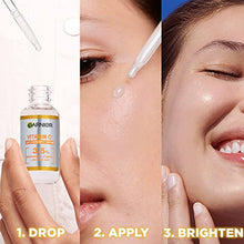 Carica l'immagine nel visualizzatore di Gallery, Garnier Siero Vitamina C Anti-Macchie, Illuminante e Rimpolpante, Arricchito con Vitamina C, Niacinamide e Acido Salicilico, Pelle Libera dalle Macchie Scure in 6 Giorni, Incarnato Luminoso, 30 ml