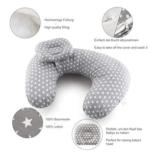 Cuscino allattamento Neonato da 22inch, Grey--Star - Ilgrandebazar