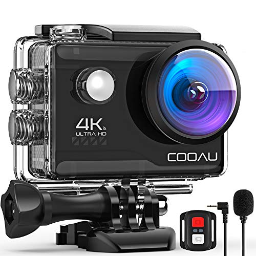 COOAU Action Cam HD 4K 20MP WiFi Con Microfono Esterno