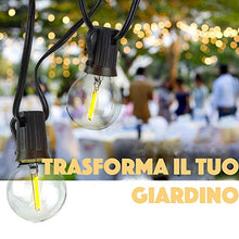 Carica l&#39;immagine nel visualizzatore di Gallery, JP-LED Catena Di Luci LED【 Con 27 Lampadine Led G40 】Luci Da Esterno E Da...