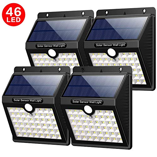 Luce Solare Esterno, Yacikos 【180° Super Luminoso-4 Pezzi】46 LED Lampada... - Ilgrandebazar