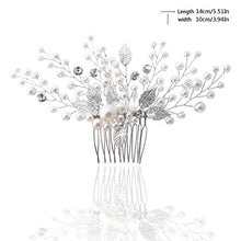 Carica l&#39;immagine nel visualizzatore di Gallery, Yean,pettini per capelli da matrimonio con perle e strass, sposa,... - Ilgrandebazar