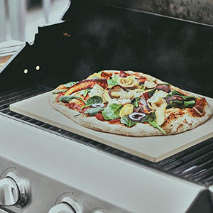 BURNHARD Pietra per Pizza Forno e Barbecue, Cordierit, 45 x 35 x 1.5 cm