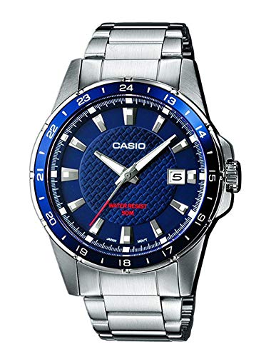 Casio Orologio Analogico al Quarzo Uomo con Cinturino in Acciaio Inox Blu - Ilgrandebazar