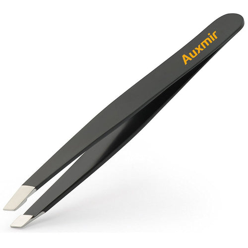 Auxmir Pinzetta per Sopracciglia in Acciaio Inox 9,6x1CM, Nero - Ilgrandebazar