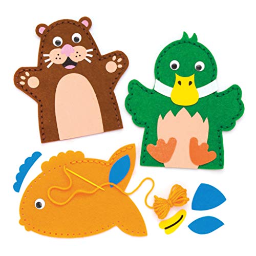 Baker Ross Kit da cucito per burattini con animali dello stagno (confezione... - Ilgrandebazar