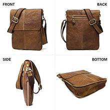 Carica l'immagine nel visualizzatore di Gallery, BAIGIO Borsello Uomo Vera Pelle Vintage Borsa a Tracolla Marrone Marrone-1