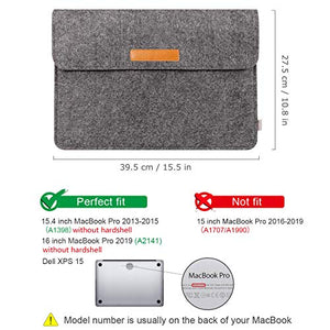 Inateck 16" MacBook Pro 2019/15,4" Pro/14" Laptop, Grigio scuro