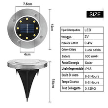 Carica l&#39;immagine nel visualizzatore di Gallery, 4 Pezzi Lampade da Giardino Solari 8LED Luce Da - Ilgrandebazar