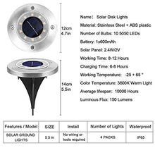 Carica l&#39;immagine nel visualizzatore di Gallery, Luci Solari Esterno Giardino Faretti Led,VIRIDI 4 pezzi 10 Led Faretto...
