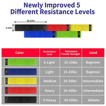 Carica l&#39;immagine nel visualizzatore di Gallery, Bande Elastiche Fitness, [Set di 5] Fasce Lattice Antiscivoli...