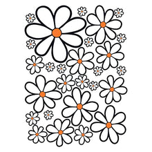Carica l&#39;immagine nel visualizzatore di Gallery, GamesMonkey® - Adesivi Auto Fiori Margherite Prilblumen Tuning - 27/54 / 108 Pezzi - Carrozzeria Divertenti Moto Bicicletta Stickers Vetri Casco (Small, 27 Pezzi, Col 005)