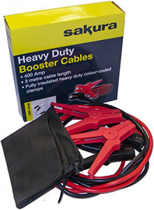 Sakura SS3625 Cavi Batteria Isolati, 400 A, Lunghezza 3 m