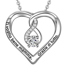 Carica l&#39;immagine nel visualizzatore di Gallery, LOVORDS Collana Donna Incisa Argento Sterling 925 Pendente Ciondolo Cuore... - Ilgrandebazar