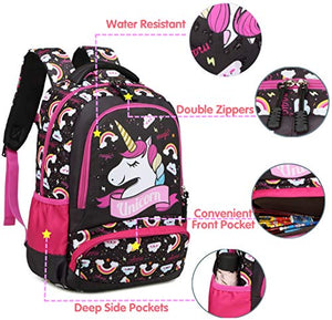 Meisohua Unicorno Zaino Scuola Elementare Impermeabile Zaini 1marrone Scuro