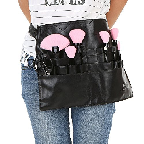 Anself 24 sacche in PVC cosmetica professionale pennello trucco Black-Type2