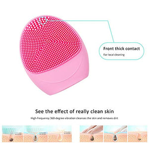 Pulitore facciale, massaggiatore ricaricabile, dispositivo in silicone,...