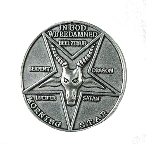 Mesky Lucifer Pentecostal Coin Moneta Satan Collezione Argento in - Ilgrandebazar