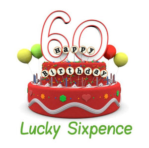60TH Birthday Lucky Sixpence Gift, Great Good Luck idea regalo per uomo o... - Ilgrandebazar