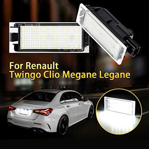 Audew Luci Targa LED Bianco 12V per Renault Twingo Clio Megane Lagane - Ilgrandebazar