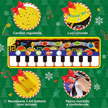 Carica l'immagine nel visualizzatore di Gallery, RenFox Tappeto Musicale, Piano Mat Tastiera Danza Stuoia Strumento Musicale, Tappeto Musicale Tocco Mat Bambini Educativo Giocattolo
