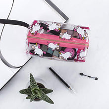 Carica l&#39;immagine nel visualizzatore di Gallery, Vivid Hue - Pochette grande per trucco da donna, in PVC, Chubby Unicorn