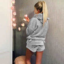 Carica l'immagine nel visualizzatore di Gallery, XingYue Direct 2 Pezzi Donne Pigiama Gatto Cute Girls Meow Sleepwear M, Gray