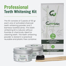 Carica l&#39;immagine nel visualizzatore di Gallery, Carbone Attivo Sbiancante Denti Professionale 100g Dentifricio Carbone Vegetale Sbiancamento Pulizia Denti Polvere Sbiancante Teeth Whitening 2 Spazzolino Bamboo