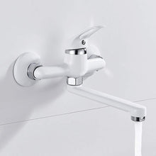 Carica l&#39;immagine nel visualizzatore di Gallery, Rubinetto per Cucina da Parete Miscelatore Lavandino a Muro Regolabile...