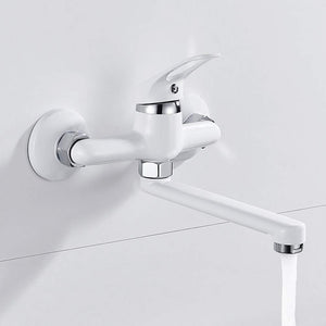 Rubinetto per Cucina da Parete Miscelatore Lavandino a Muro Regolabile...