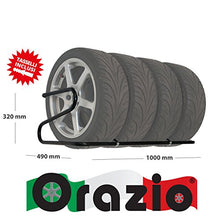 Carica l'immagine nel visualizzatore di Gallery, ORAZIO Mod.1000 Portagomme, da parete, per pneumatici con largh. fino a 225...