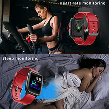 Carica l&#39;immagine nel visualizzatore di Gallery, Smartwatch, YONMIG Orologio Sportivo Fitness Tracker Donna Uomo, Rosso