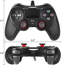 Carica l'immagine nel visualizzatore di Gallery, BuFan PS4 Controller, USB Joystick a Doppia Vibrazione Shock con 1,5 M USB...
