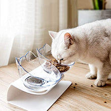 Carica l'immagine nel visualizzatore di Gallery, VZATT Ciotole per Gatti, 15 ° Inclinata Doppio Gatto Ciotola con Supporto L