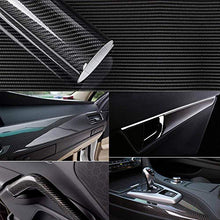 Carica l&#39;immagine nel visualizzatore di Gallery, CompraFun Pellicola Adesiva per Auto 6D, 300x30cm Pellicola Adesiva Fibra di Carbonio, Rivestimento Adesivo Nero Car Sticker, con Accessori, Fai da Te Decorativa Wrapping Auto e Moto