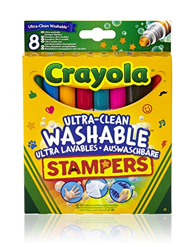 CRAYOLA Ulra Pennarelli Ultra-Lavabili, Punta a Stampino, per multicolore - Ilgrandebazar