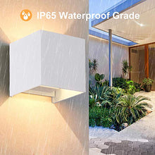 Carica l&#39;immagine nel visualizzatore di Gallery, OOWOLF 2 Pezzi LED Lampada da Parete IP65 Impermeabile, Applique Moderna...