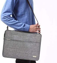 Carica l'immagine nel visualizzatore di Gallery, Borsa a Tracolla per Notebook, Borsa Porta Laptop Super Sottile e Impermeabile, Fino a 15-15,6-16 Pollici, Grigio