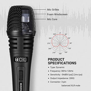 TONOR Microfono Diamico Professionale 4,8m Cavo per DVD/TV/KTV A - Ilgrandebazar