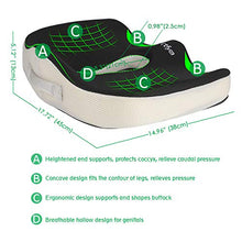 Carica l&#39;immagine nel visualizzatore di Gallery, Carttiya Cuscini per Sedie Ortopedico,Cuscino Coccige Memory Foam, Medium - Ilgrandebazar