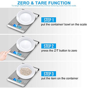 Bilancia da Cucina, 5Kg/1g Elettronica Digitale Alta bilancia cucina
