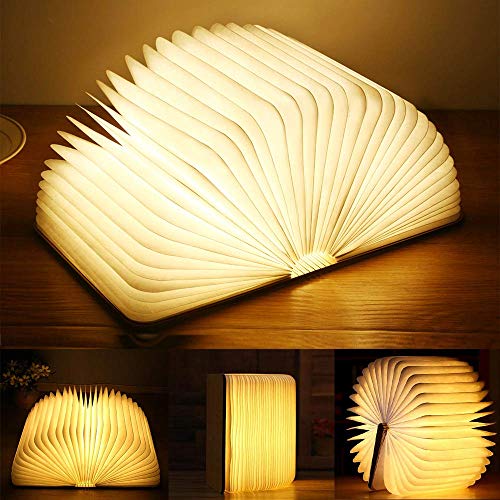 Yuanj Lampada Libro USB Ricaricabile, a Forma di Libro, Luce LED di... - Ilgrandebazar