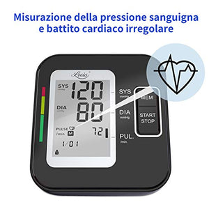 Misuratore Pressione Sanguigna da Braccio - Lovia Sfigmomanometro Digitale...