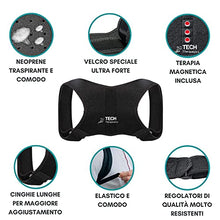 Carica l&#39;immagine nel visualizzatore di Gallery, TECH THERAPEUTICS Correttore Posturale Spalle Schiena Dritta - Postura Schiena Uomo e Donna - Raddrizza Spalle Fascia Posturale per Mal Di Schiena, Collo, Spalle e Cervicale - Taglia S-M