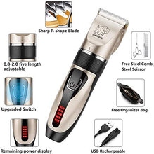 Carica l&#39;immagine nel visualizzatore di Gallery, Yabife Tosatrici Cani Professionale, Cordless Tosatore Tagliacapelli a black1