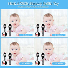 Carica l&#39;immagine nel visualizzatore di Gallery, JoyLife Giochi Neonato 0 3 6 Mesi, Sonaglio Neonato Bianco e Nero, Alto Contrasto Sensoriale Neonati Giocattoli, Giocattoli Morbidi a Sonagli Regalo per 3 6 9 12 Mesi Ragazzi e Ragazze