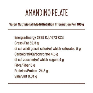 Crema Spalmabile di Mandorle Pelate, 100% Biologiche - Senza Vasetto da 275g